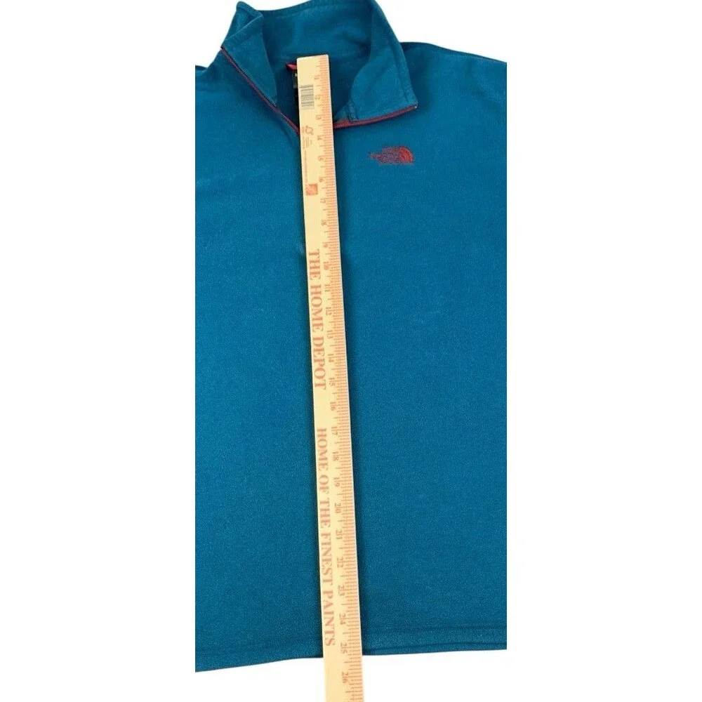 The North Face 1/4 Zip Fleece Pullover Sweater, Teal Green, Men’s Size Medium